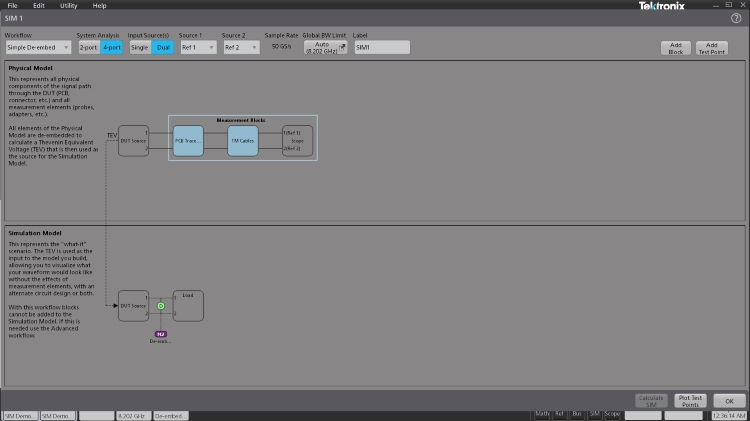 SIM - Simple De-embed - 24in PCB traces and 1m cables