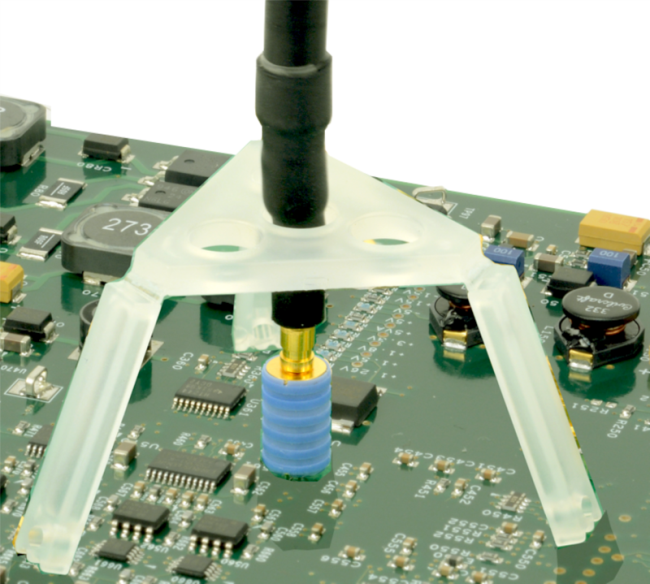 Tripod support for probe tips