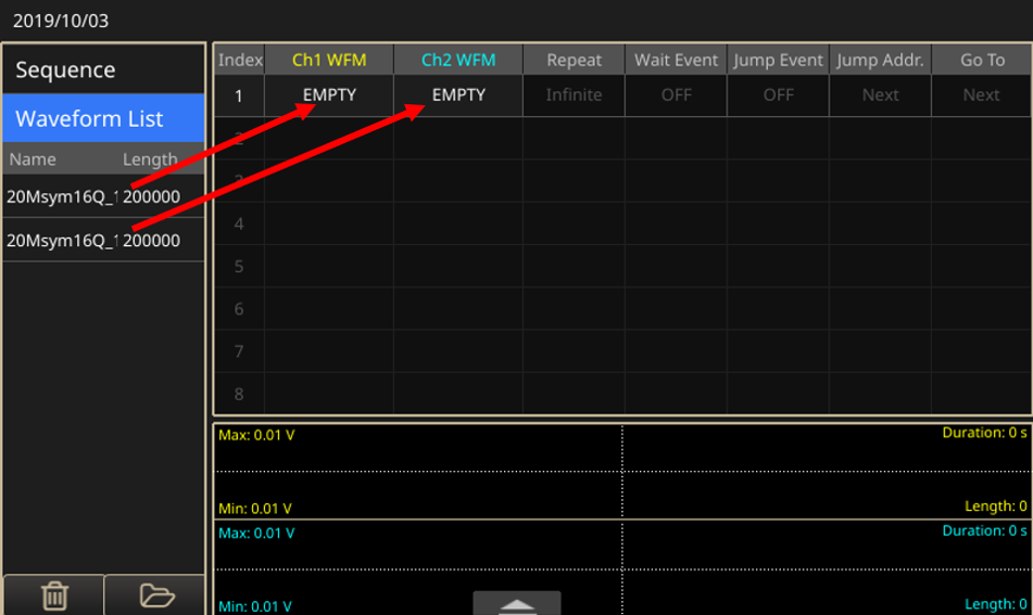 Screen on the AFG31000