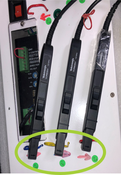 3-phase current probes with correct orientation