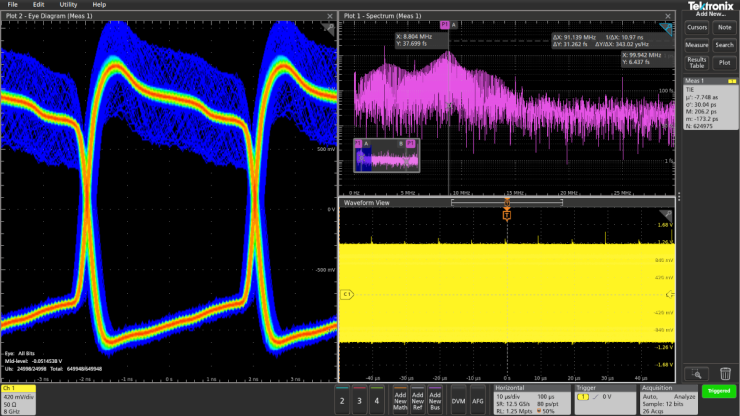An image displaying graphical user interface of power rail resonance jitter