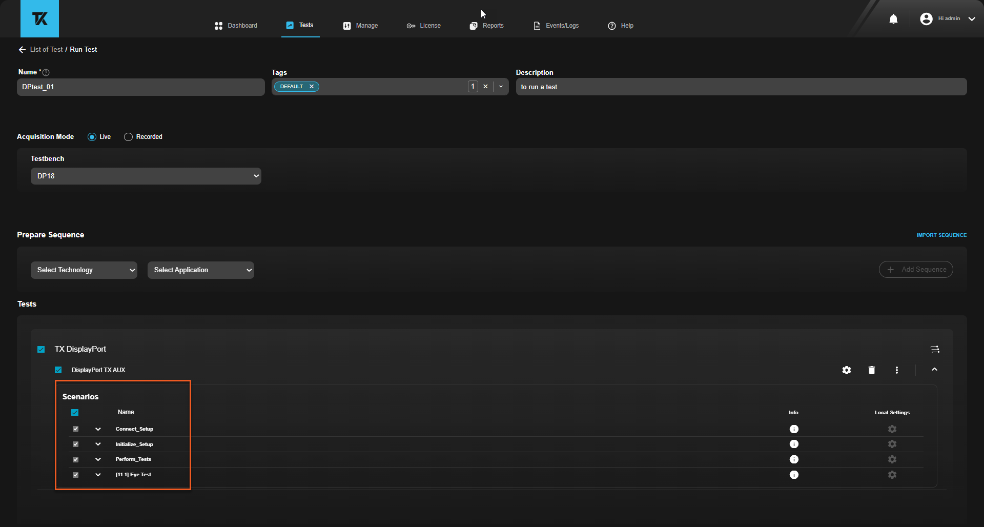 Clarius Compliance DisplayPort 14 Transmitter Test Solution 61W741250