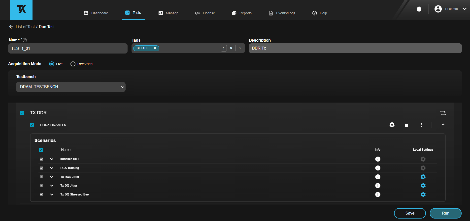 Clarius DDR5 DRAM Tx Compliance and Debug Solution 61W741230