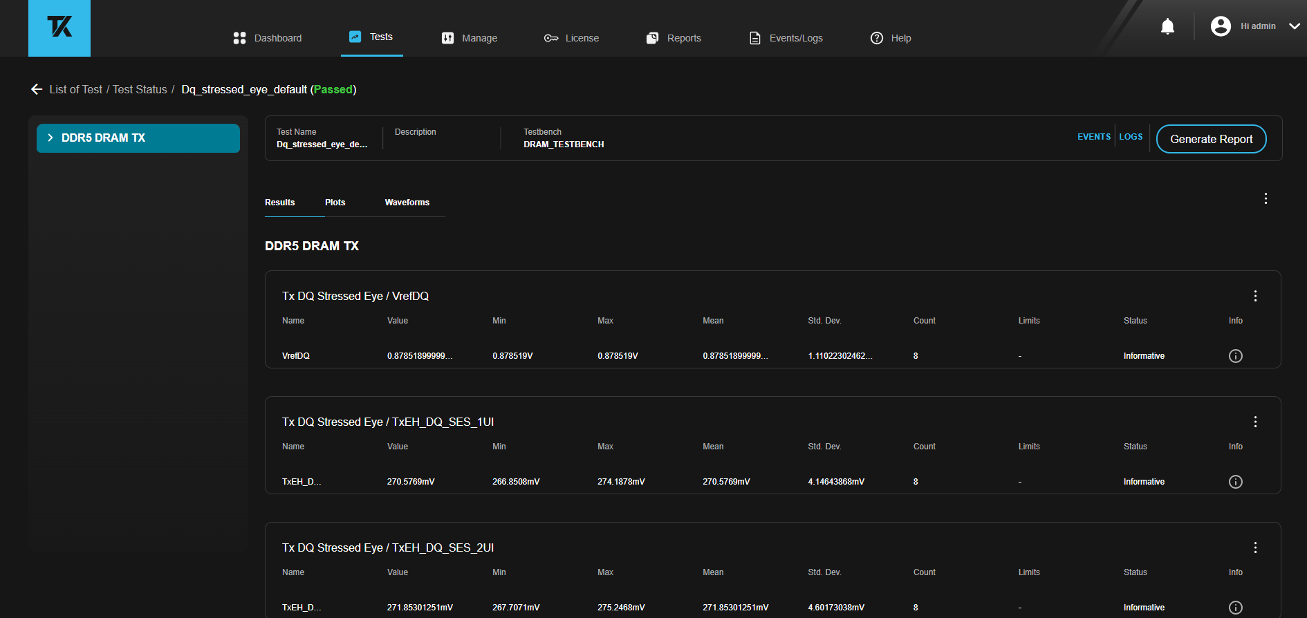 Clarius DDR5 DRAM Tx Compliance and Debug Solution 61W741230