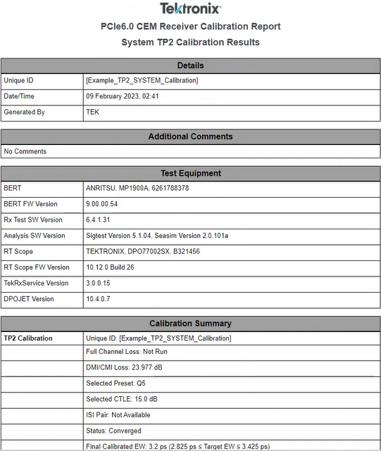 PCIExpress Rx Test Suite 61W737828