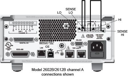 Connections for contact check 0 ohm calibration