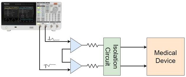 circuit to send waveform to pacemaker