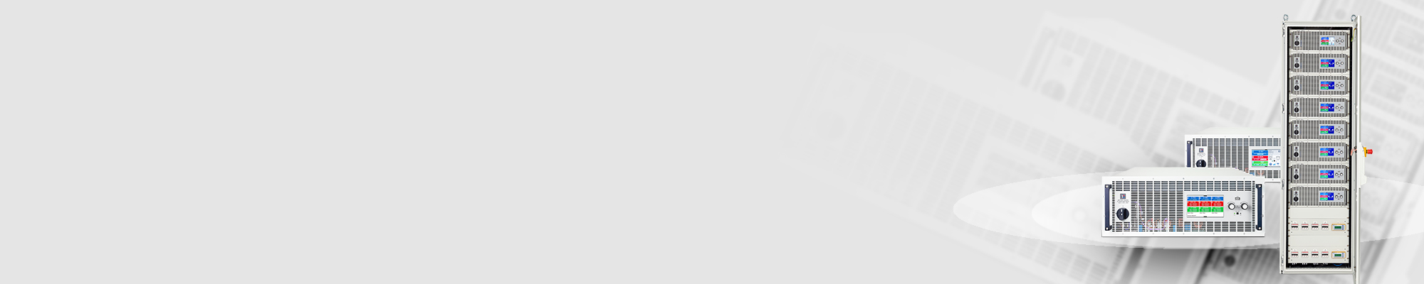 Three EA high-voltage power supplies including benchtop and rack-mount power supplies.