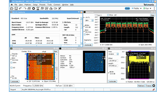 SignalVu-PC for RF, IQ and Pulse Analysis