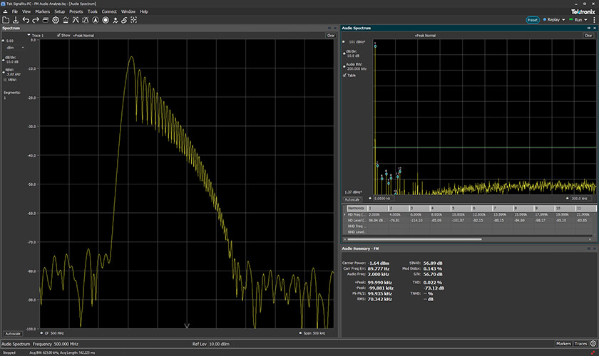 Audio spectrum analyzer software