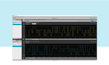A screenshot from Tektronix Source Express software showing PAM 4 Signals.