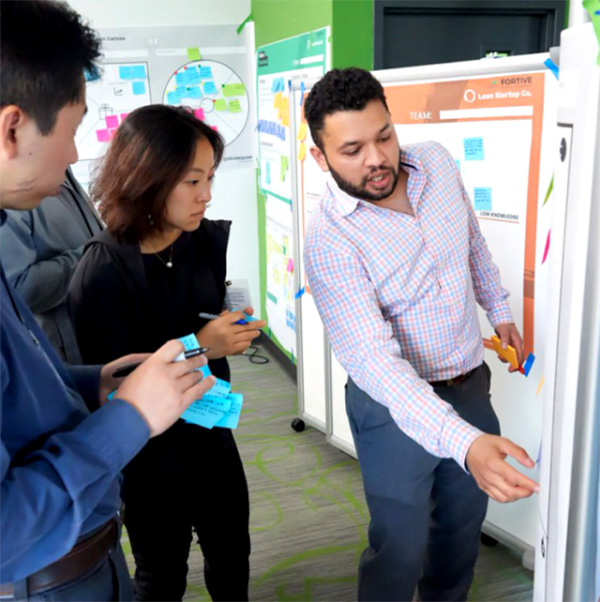 three coworkers collaborating