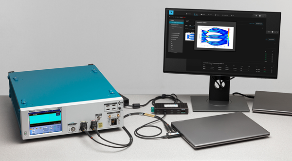 DPO70000SX oscilloscope and USB4v2 software for validating and characterizing USB4 devices.