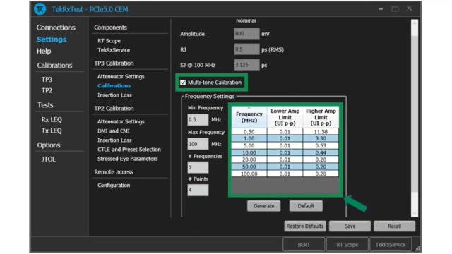 PCIe Gen5 Stressed Eye Cal Demo
