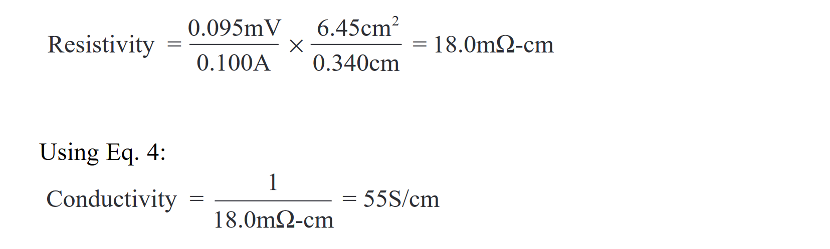 resistivity formula