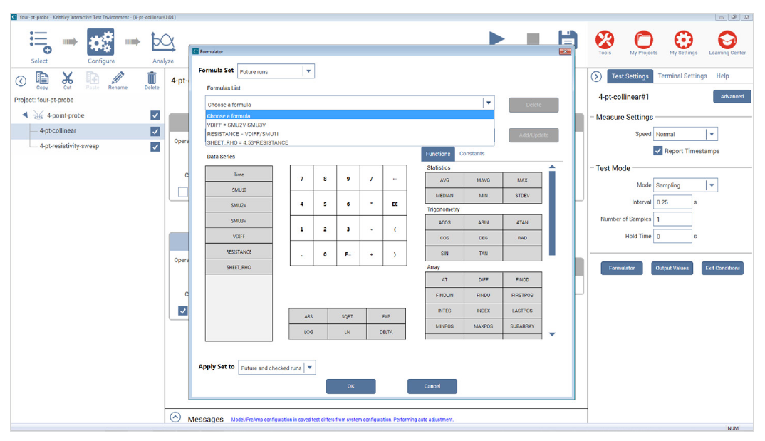 2001 SPECIFIED CALIBRATION INTERVALS