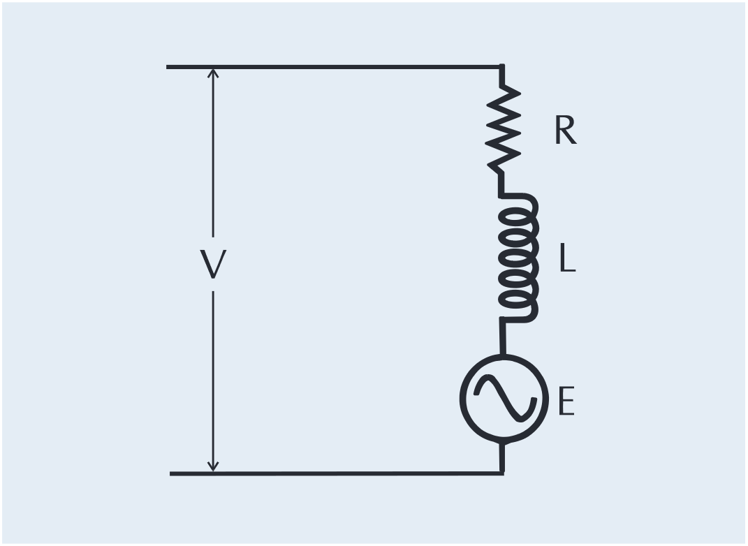 Equivalent circuit of one motor phase