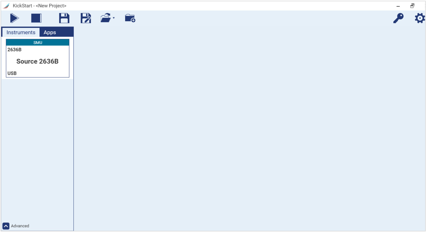KickStart software startup page