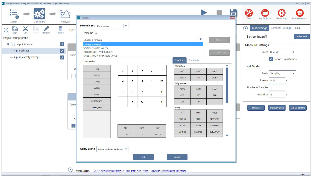 CVU connections for two-wire sensing.