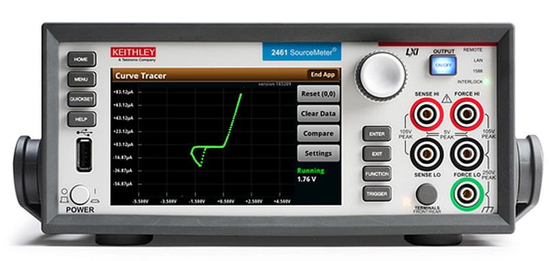 Keithley 2461 source measure unit with I-V curve tracer software