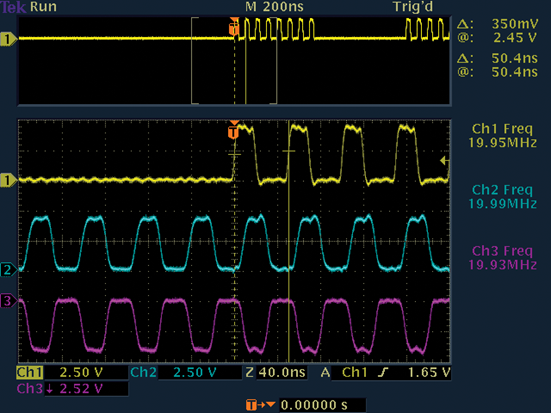 Digital storage oscilloscope display