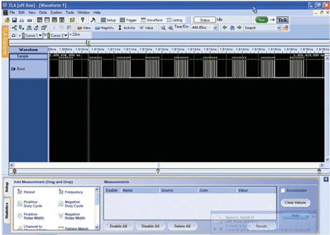 Display demonstrating transitional storage technique
