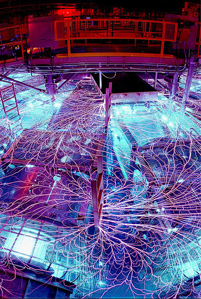 photograph of a scientist working on an experiement